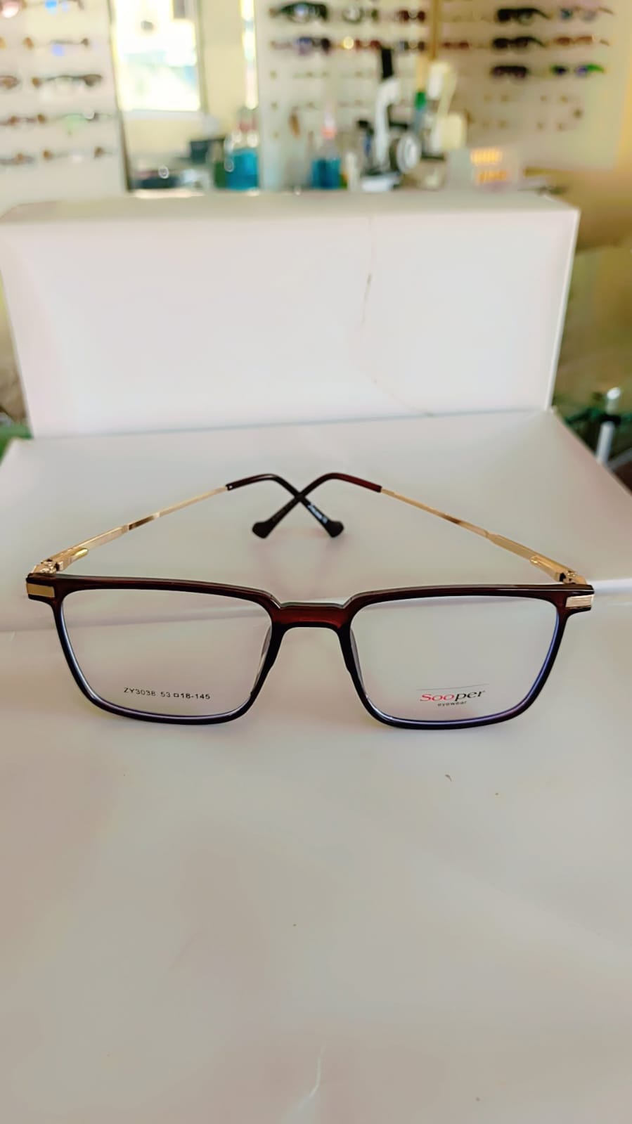 Sooper black wayfarer optical frame stylish designer glasses for men and women